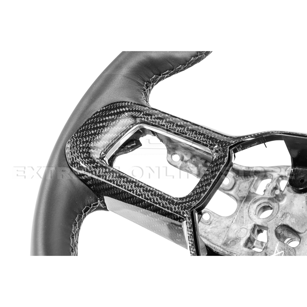 Mustang S650 Carbon Fiber Steering Wheel Trim Full Cover 2024-Up
