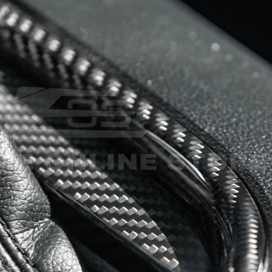 Ford Mustang S550 Dry Carbon Fiber Center Gear Shift Panel Trim Cover 2015-2023