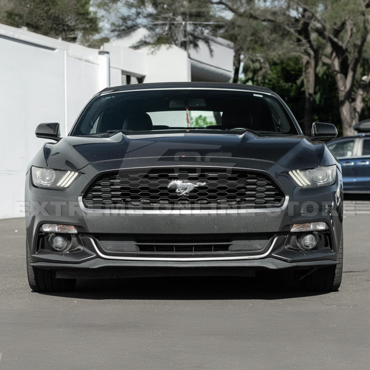 Ford Mustang S550 Dry Carbon Fiber Front Bumper Fog Light Bezel Cover Pair 2015-2017