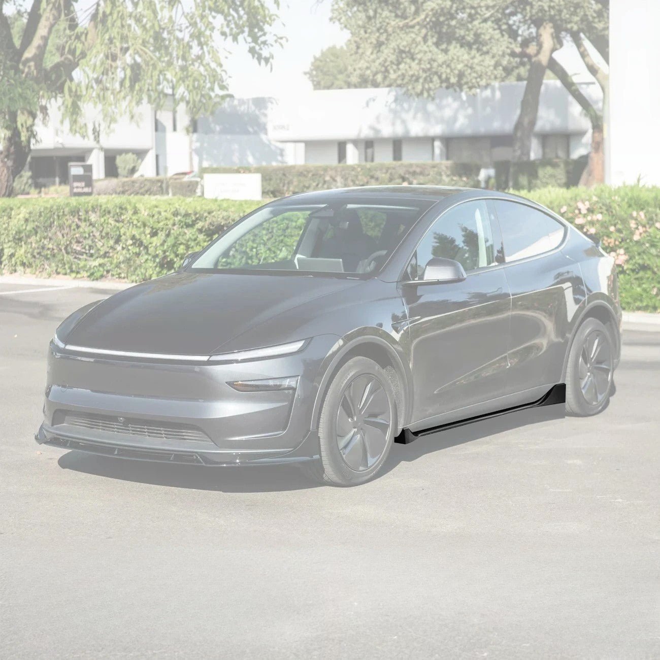 Tesla Model Y Track Style Gloss Black Side Skirts Rocker Panel Pair 2025-Up