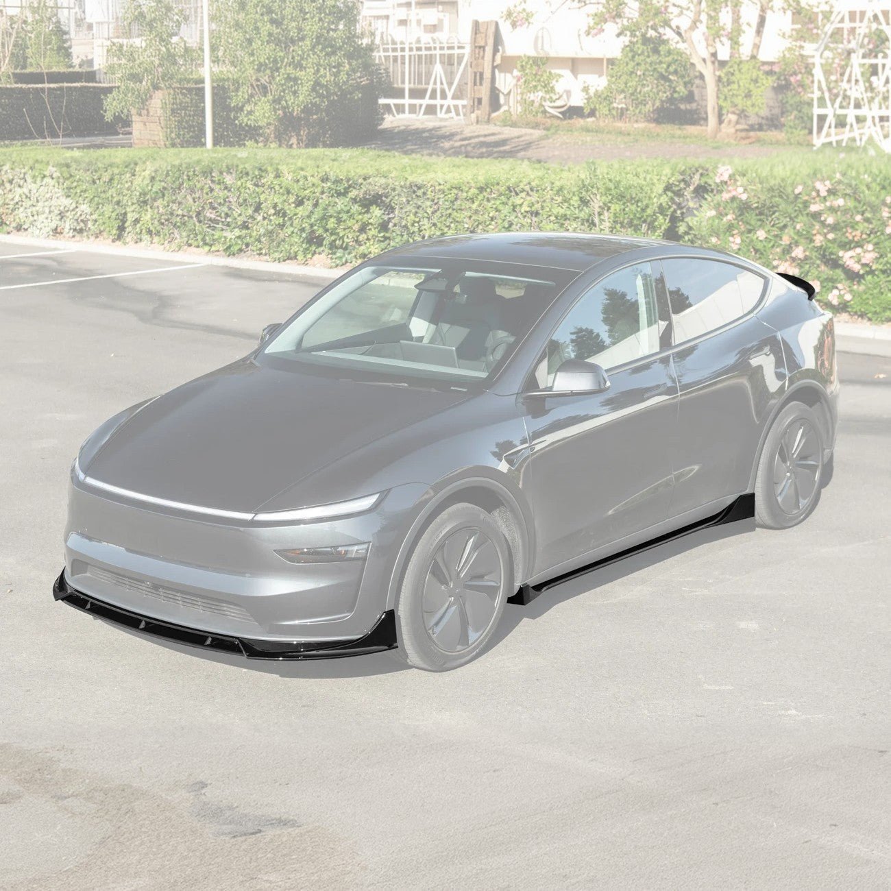 Tesla Model Y Track Style Gloss Black Front Lip Side Skirts Rear Spoiler Body Kit 2025-Up