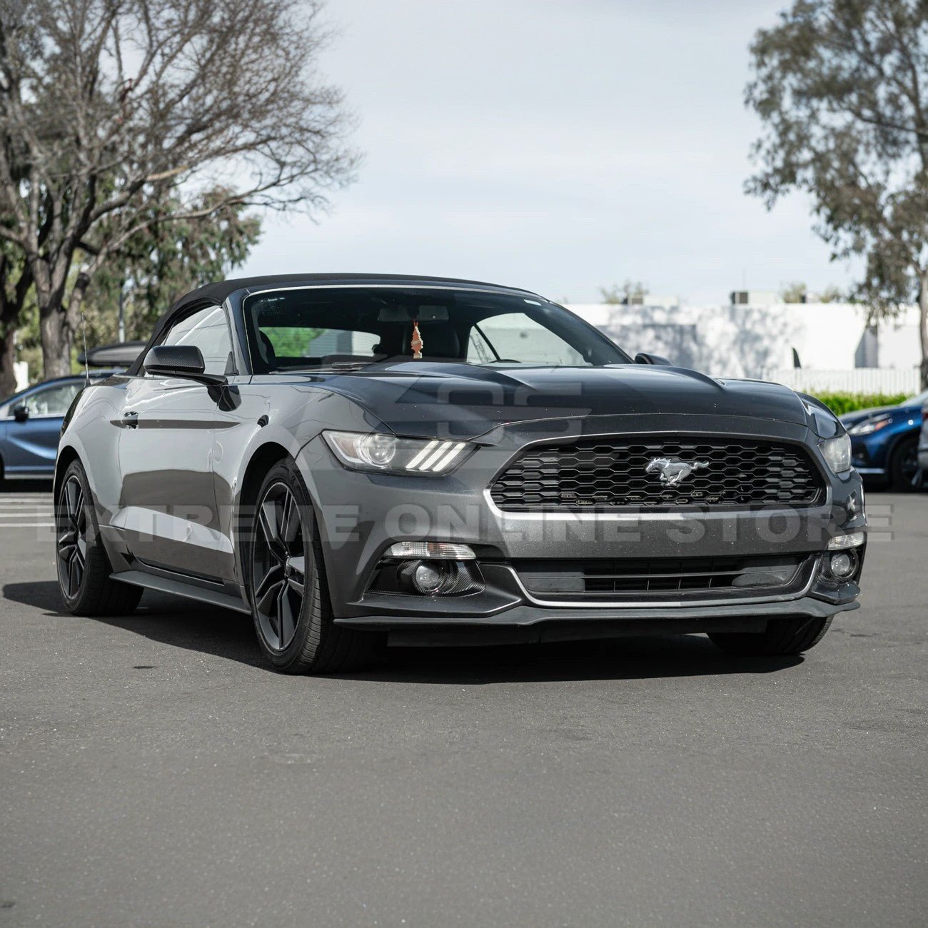 Ford Mustang S550 Dry Carbon Fiber Front Bumper Fog Light Bezel Cover Pair 2015-2017