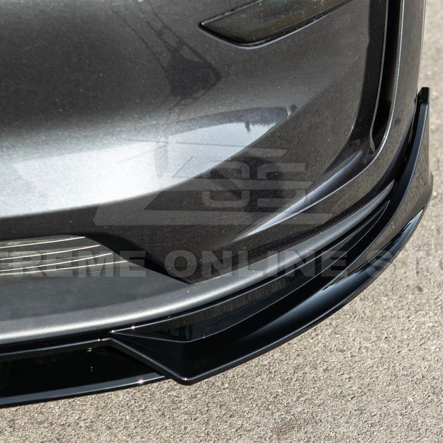 Tesla Model Y Track Style Gloss Black Front Lip Side Skirts Rear Spoiler Body Kit 2025-Up