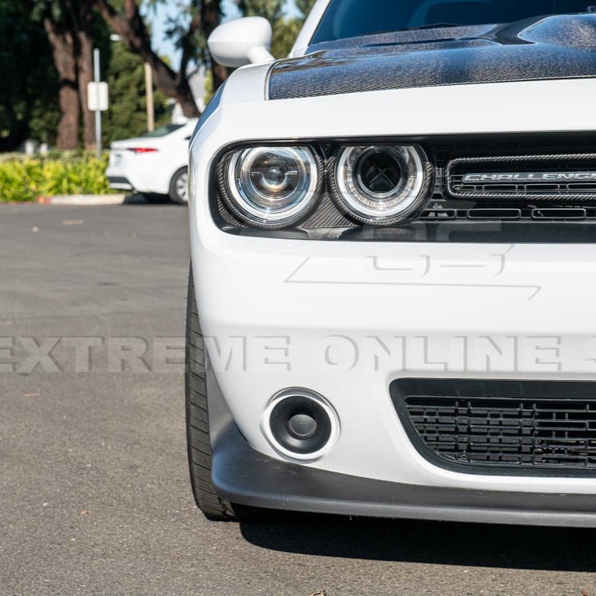 Dodge Challenger LA Factory Style Carbon Fiber Headlight Trim Cover Overlay 2015-2023