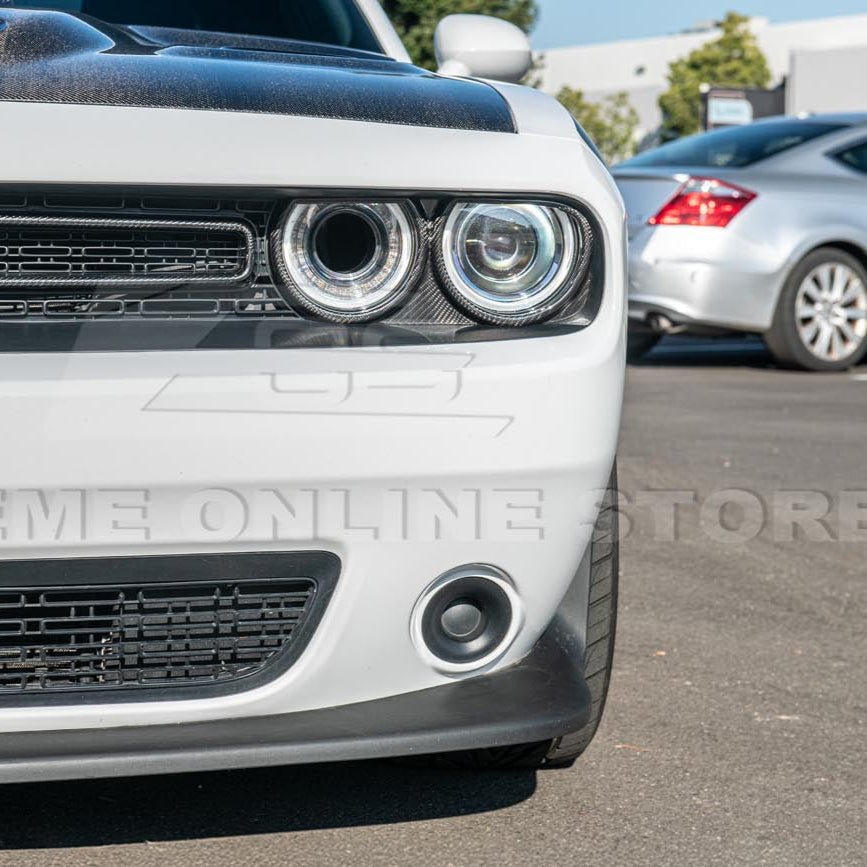 Dodge Challenger LA Factory Style Carbon Fiber Headlight Trim Cover Overlay 2015-2023