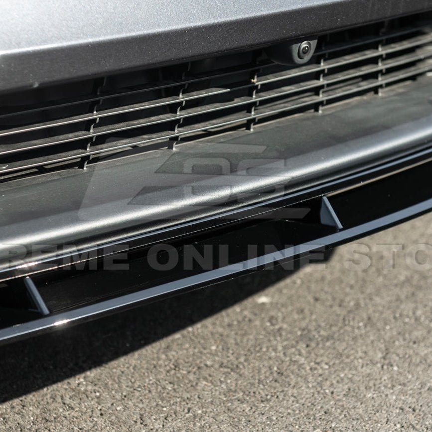 Tesla Model Y Track Style Gloss Black Front Lip Splitter Side Skirts Kit 2025-Up