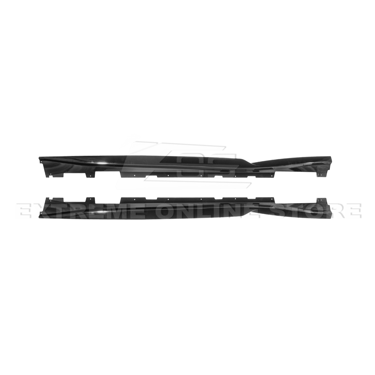 Chevrolet Camaro 6th Gen T6 Style Gloss Black Carbon Fiber Front Lip Splitter Side Skirts Kit 2019-2024