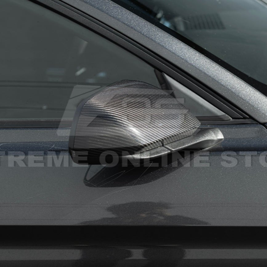 Ford Mustang S550 Dry Carbon Fiber Mirror Cap Cover Pair 2015-2023