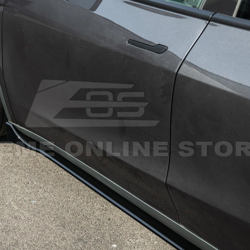 Tesla Model Y Track Style Gloss Black Front Lip Side Skirts Rear Spoiler Body Kit 2025-Up