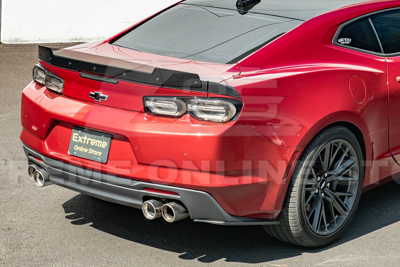 Chevrolet Camaro 6th Gen Wickerbill Rear Spoiler Extension Smoke Tinted 2016-2024