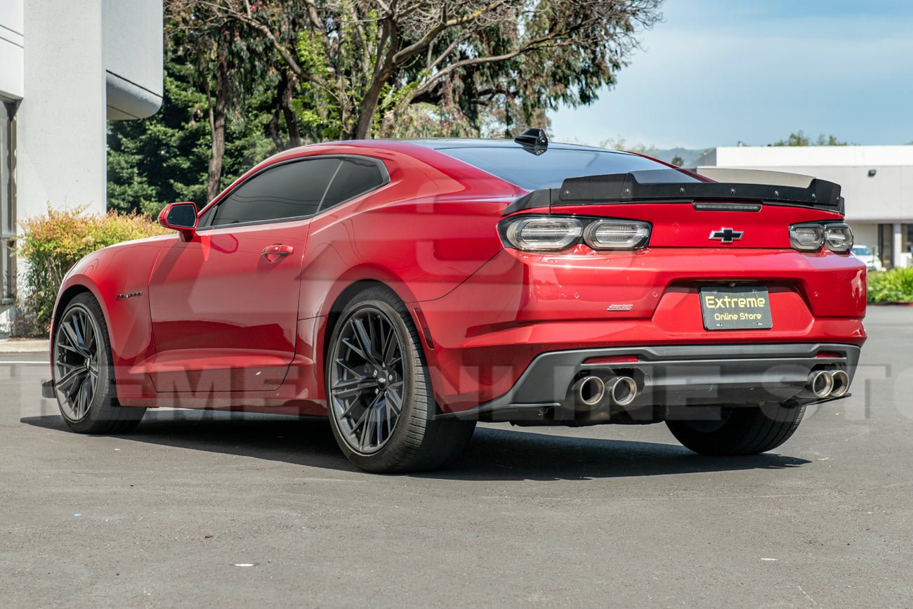 Chevrolet Camaro 6th Gen Wickerbill Rear Spoiler Extension Smoke Tinted 2016-2024