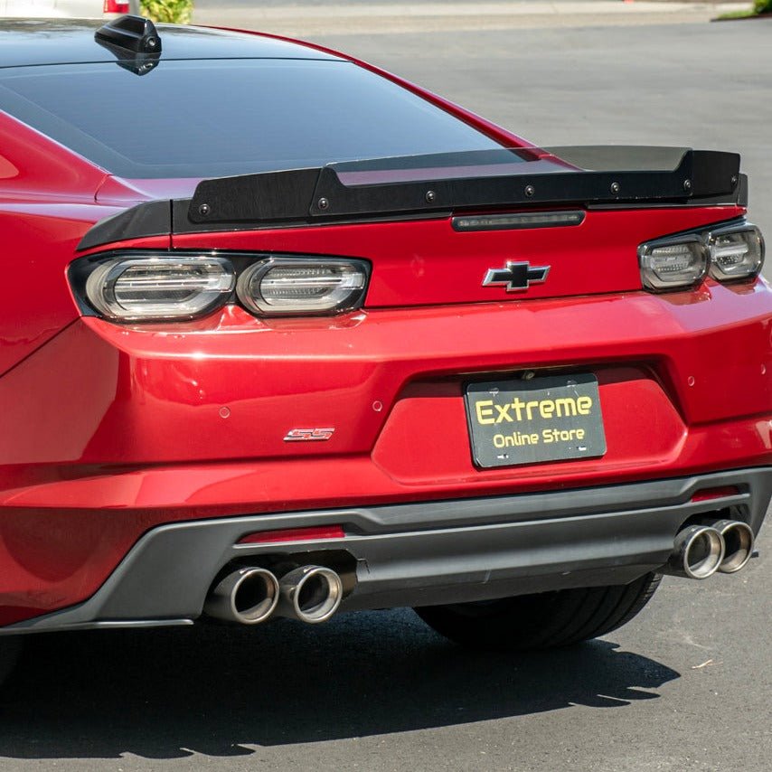 Chevrolet Camaro 6th Gen Wickerbill Rear Spoiler Extension Smoke Tinted 2016-2024