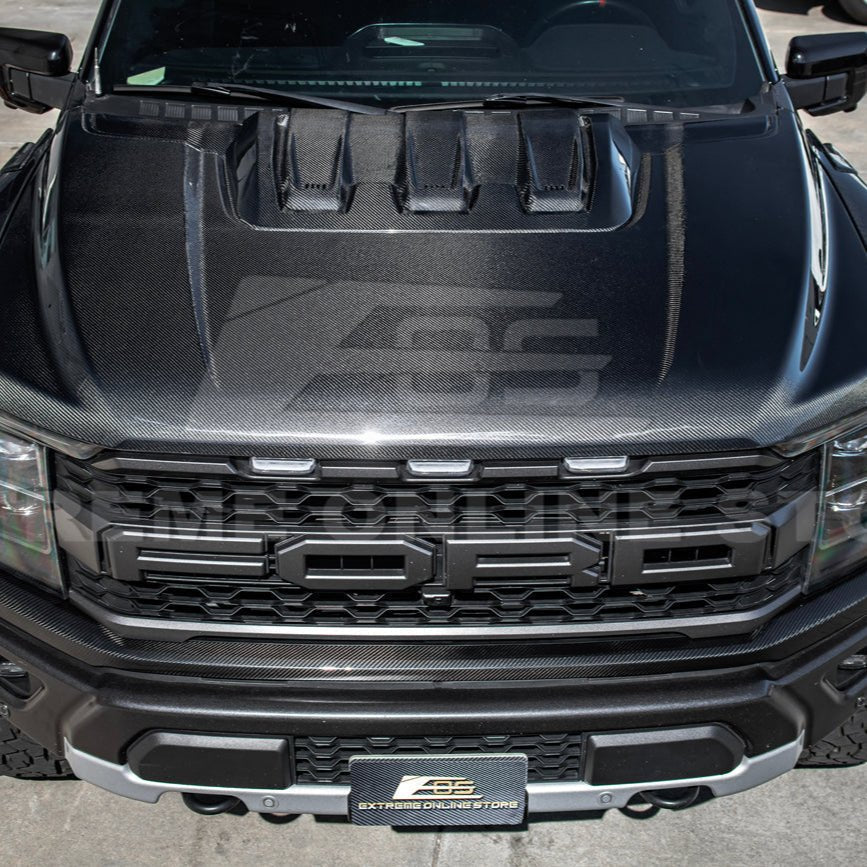 Ford F-150 Raptor Gen 3 Carbon Fiber Hood Cover 2021-Up