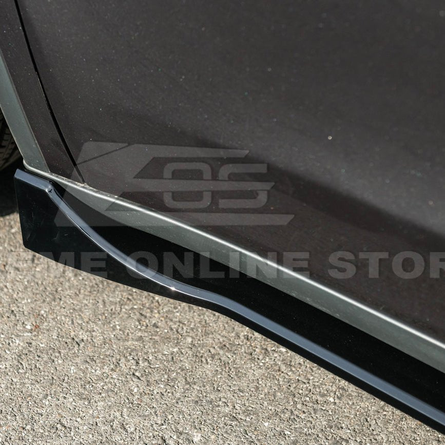 Tesla Model Y Track Style Gloss Black Side Skirts Rocker Panel Pair 2025-Up