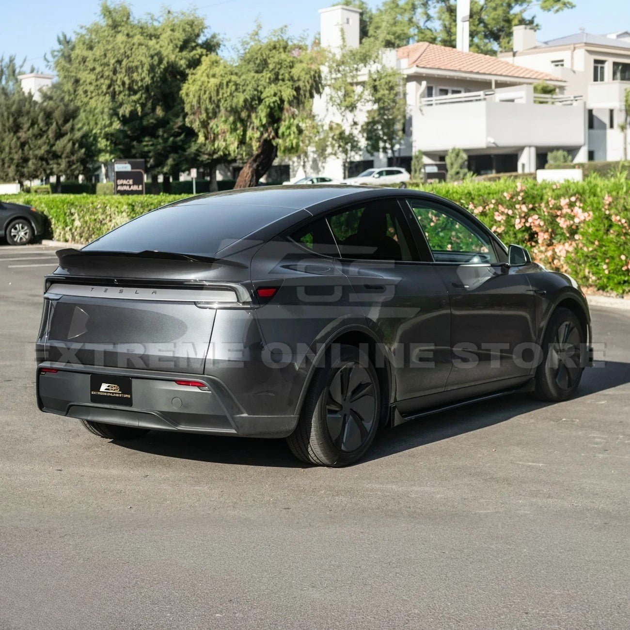 Tesla Model Y Track Style Gloss Black Front Lip Side Skirts Rear Spoiler Body Kit 2025-Up