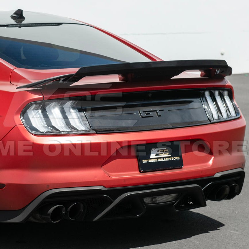 Ford Mustang S550 Dry Carbon Fiber Rear Tail Light Trim Bezel Cover Pair 2018-2023