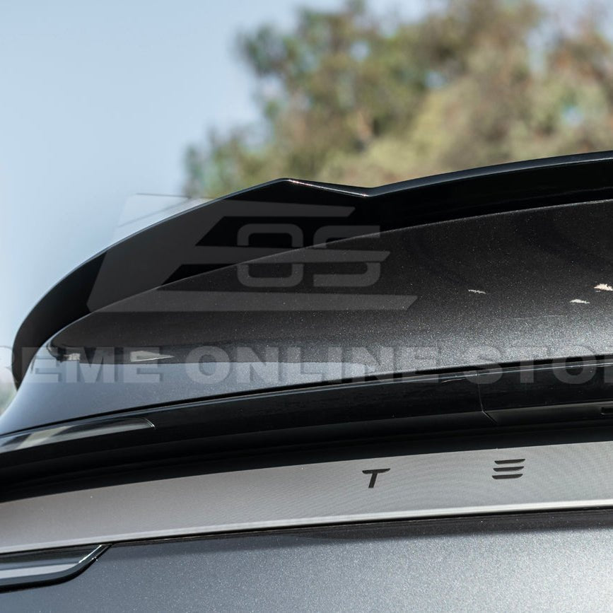 Tesla Model Y Track Style Gloss Black Front Lip Side Skirts Rear Spoiler Body Kit 2025-Up