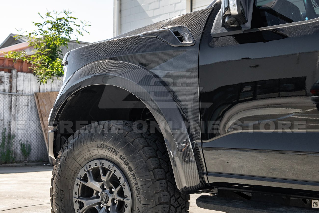 Ford F-150 Raptor Gen 3 Factory Replacement Carbon Fiber Side Fenders with Vents 2021-Up
