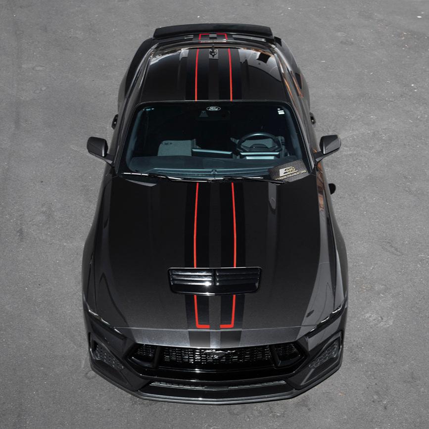 Ford Mustang S650 GT Rally Style Top Racing Stripe Vinyl Decal 2024-Up