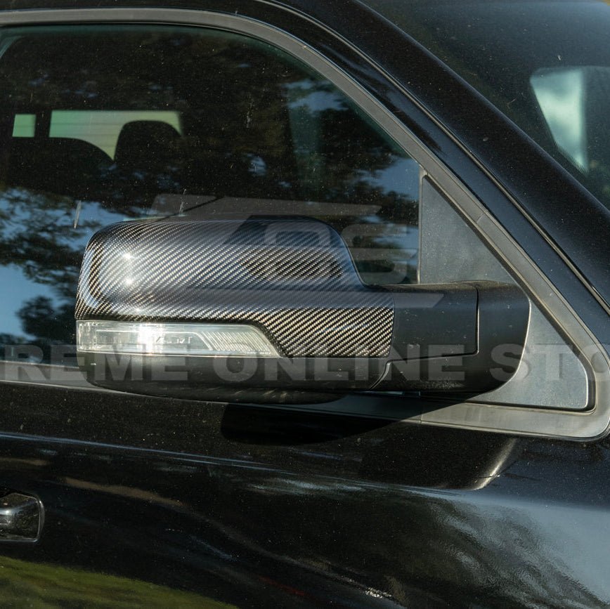 Ram 1500 Dry Carbon Fiber Factory Style Side Mirror Cap Covers 2019-Up