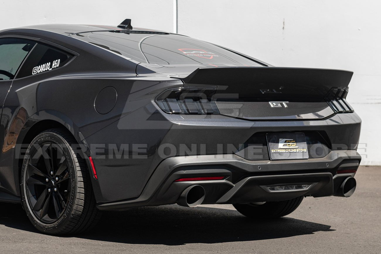Ford Mustang S650 Factory Style Smoke Tinted Rear Tail Light Trim Bezel Cover 2024-Up