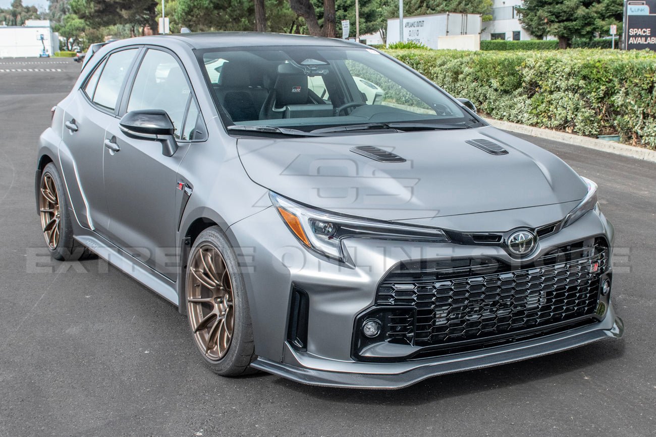 Toyota GR Corolla E210 Carbon Fiber Gloss Black Matte Black Front Lip Splitter 2023-2024