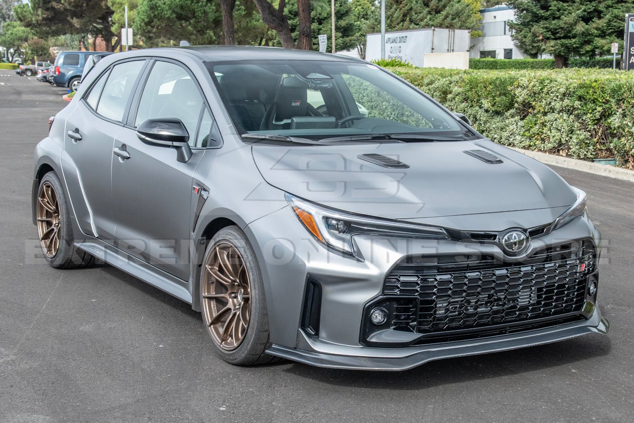 Toyota GR Corolla E210 Carbon Fiber Gloss Black Matte Black Front Lip Splitter 2023-2024