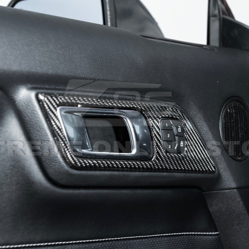 Ford Mustang S550 Factory Style Dry Carbon Fiber Door Handle Panel Cover 2015-2023