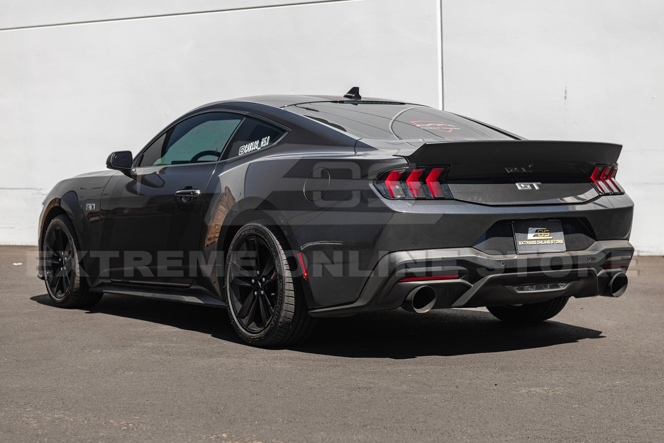 Ford Mustang S650 Factory Style Smoke Tinted Rear Tail Light Trim Bezel Cover 2024-Up