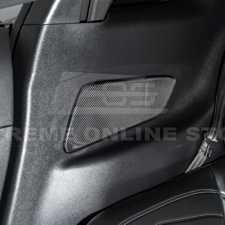 Ford Mustang S550 Factory Style Dry Carbon Fiber Rear Seat Decorative Panel Trim Cover 2015-2023