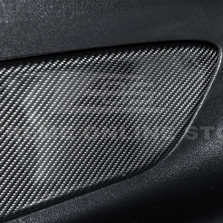 Ford Mustang S550 Factory Style Dry Carbon Fiber Rear Seat Decorative Panel Trim Cover 2015-2023