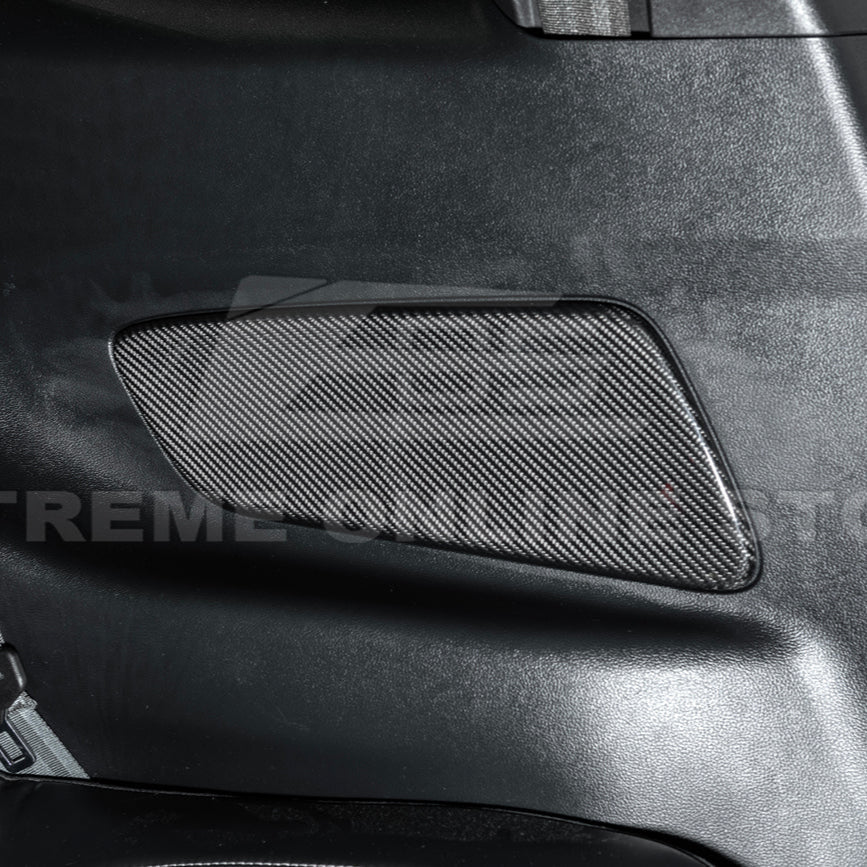 Ford Mustang S550 Factory Style Dry Carbon Fiber Rear Seat Decorative Panel Trim Cover 2015-2023