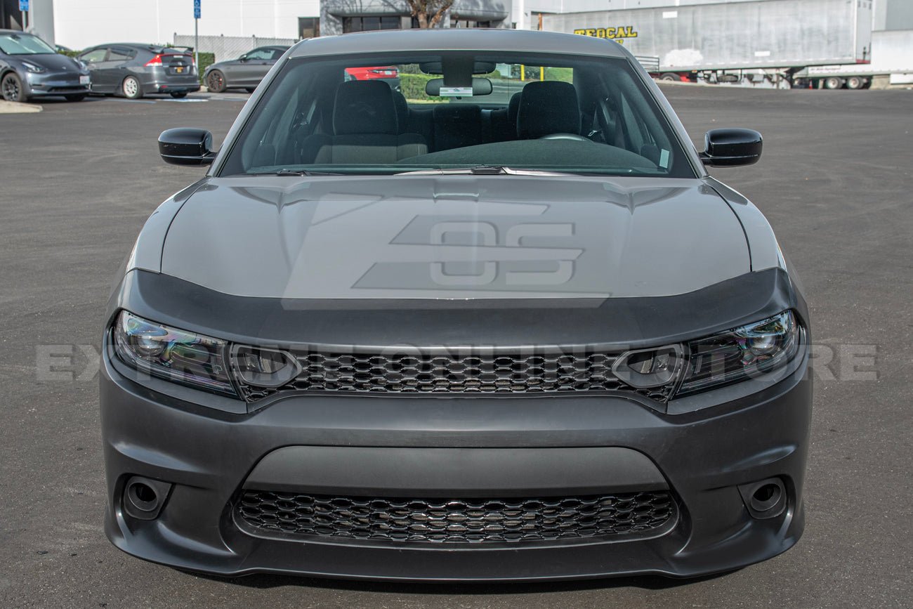 Dodge Charger LD SRT Hellcat Style Primed Black Front Bumper Conversion Kit 2015-Up