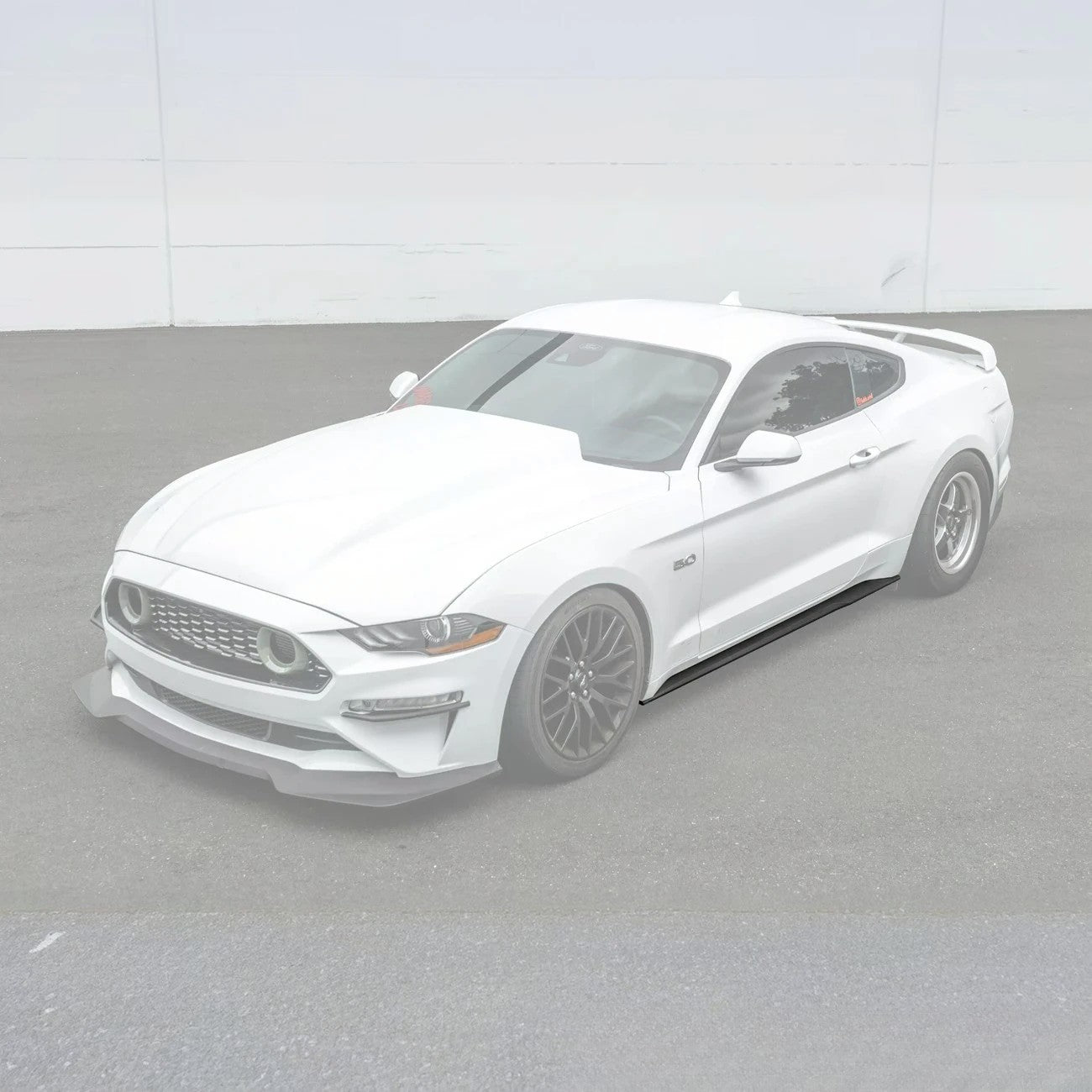 Ford Mustang S550 S650 Dark Horse Style Matte Black Side Skirt Extensions 2015-2023