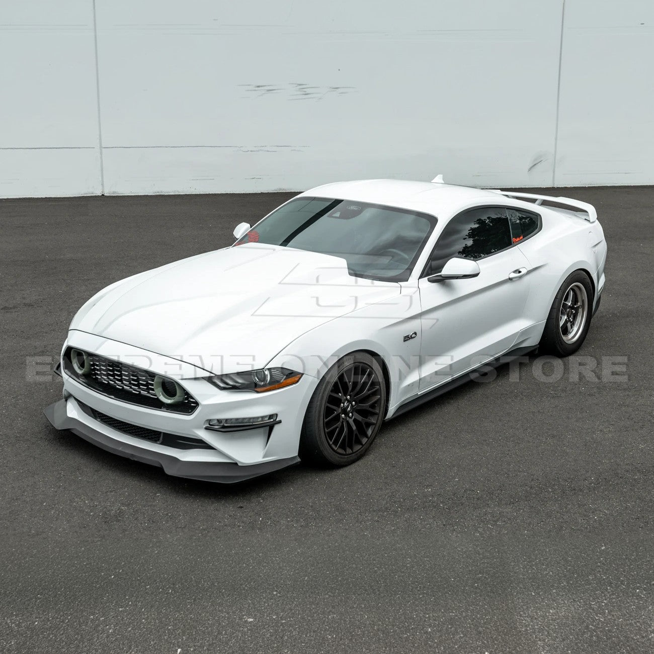 Ford Mustang S550 S650 Dark Horse Style Matte Black Side Skirt Extensions 2015-2023