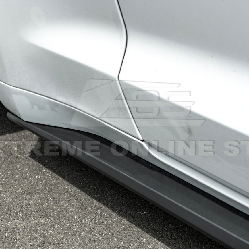Ford Mustang S550 S650 Dark Horse Style Matte Black Side Skirt Extensions 2015-2023