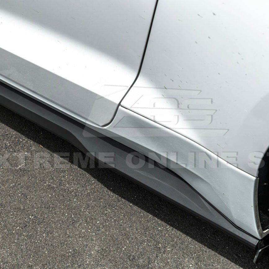 Ford Mustang S550 S650 Dark Horse Style Matte Black Side Skirt Extensions 2015-2023