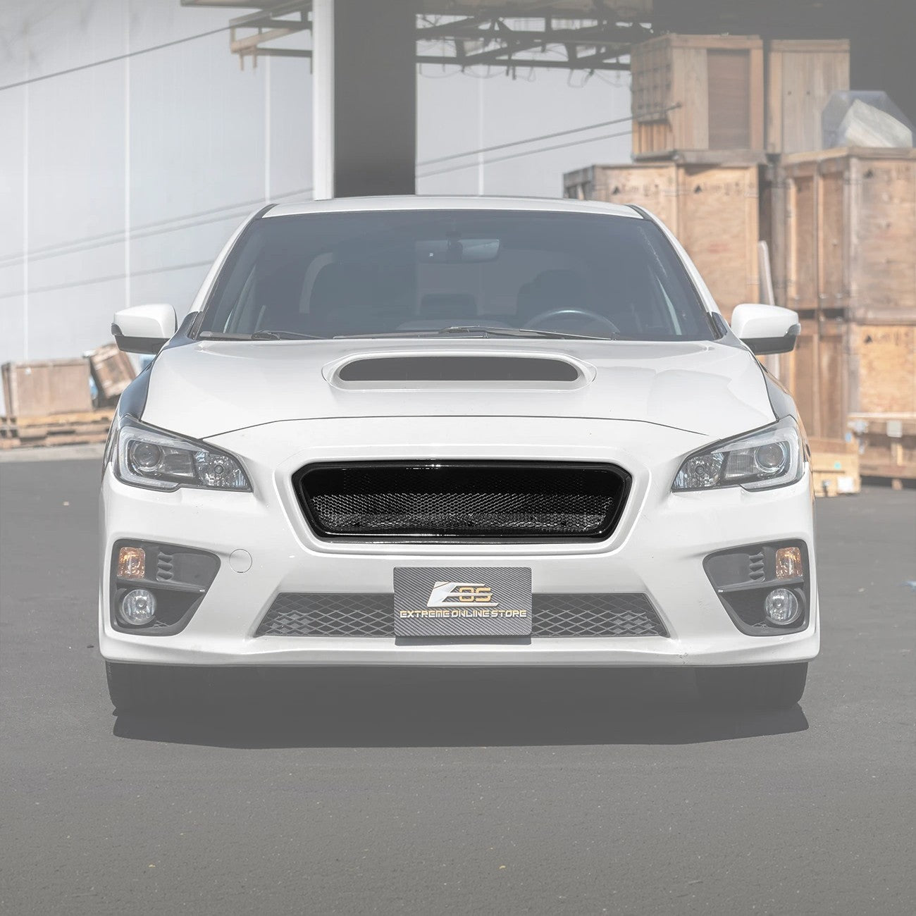 Subaru WRX STI VA CS Style Carbon Fiber Front Grille Cover 2015-2017