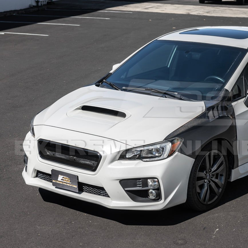 Subaru WRX STI VA CS Style Carbon Fiber Front Grille Cover 2015-2017