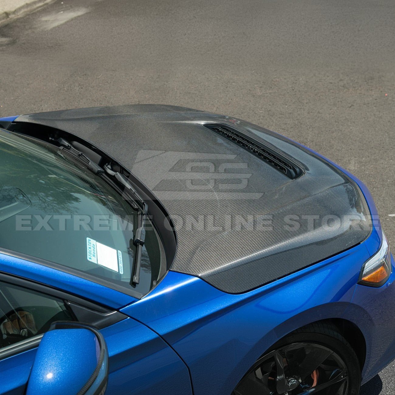 Honda Civic FE1 FE2 FE3 FE4 JDM Type R Style Carbon Fiber Front Vented Hood 2022-Up