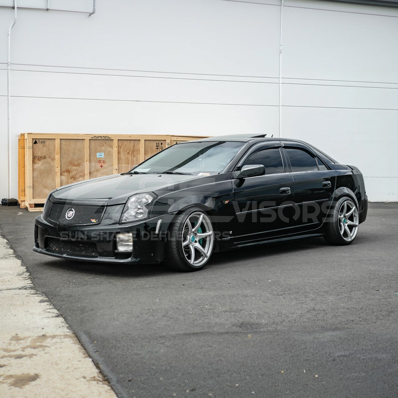 Cadillac CTS Sedan Smoke Tinted Side Window Rain Deflectors 2003-2008