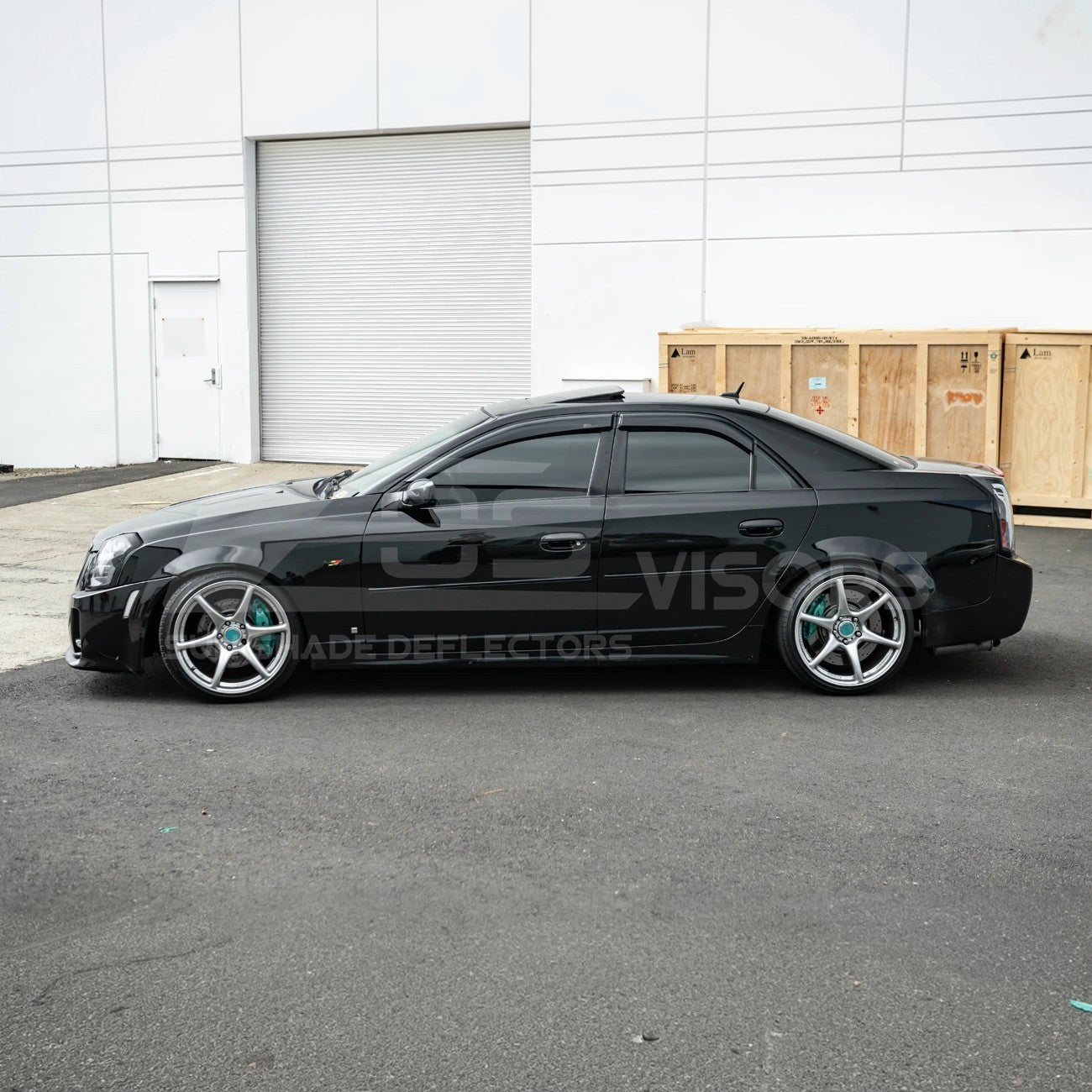 Cadillac CTS Sedan Smoke Tinted Side Window Rain Deflectors 2003-2008