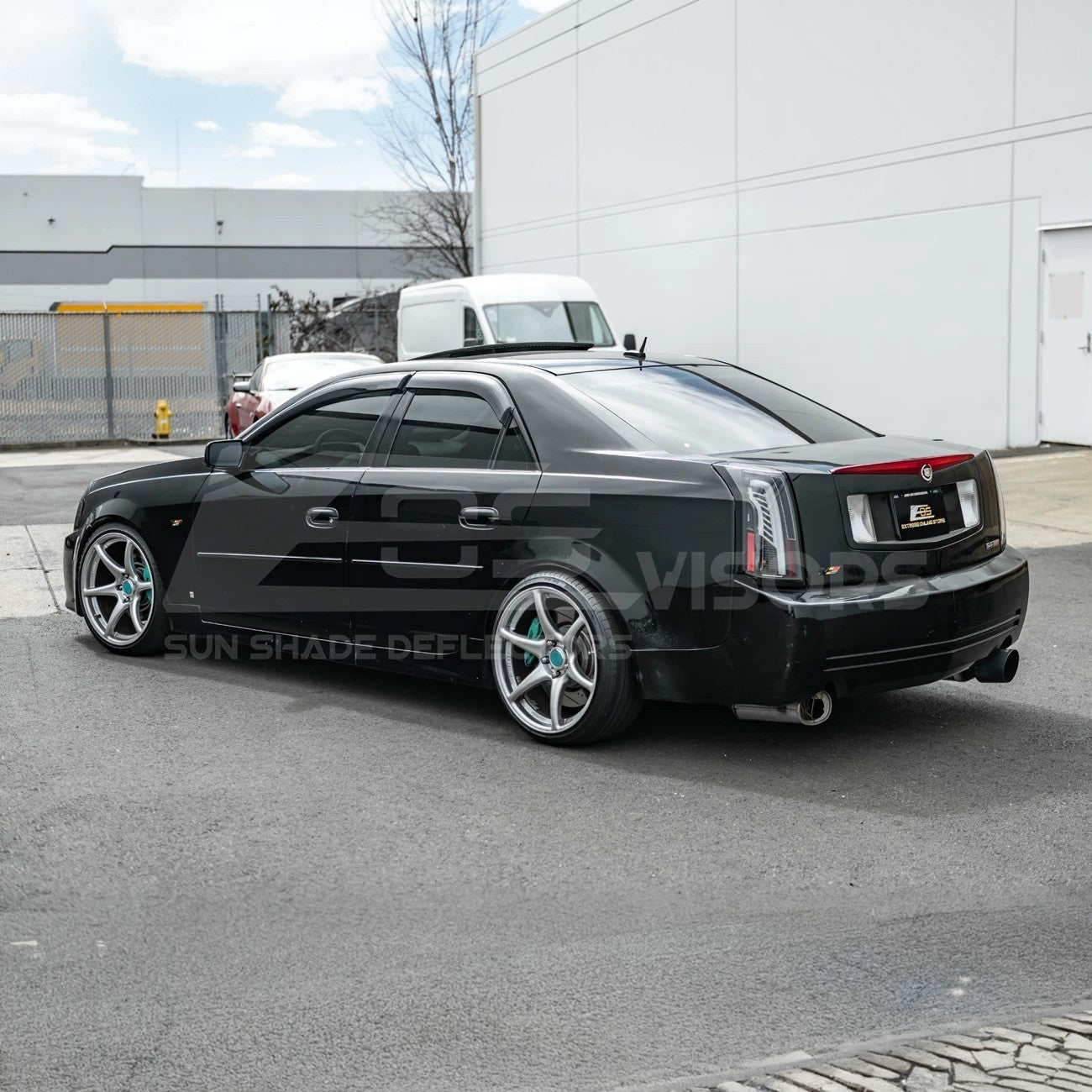 Cadillac CTS Sedan Smoke Tinted Side Window Rain Deflectors 2003-2008