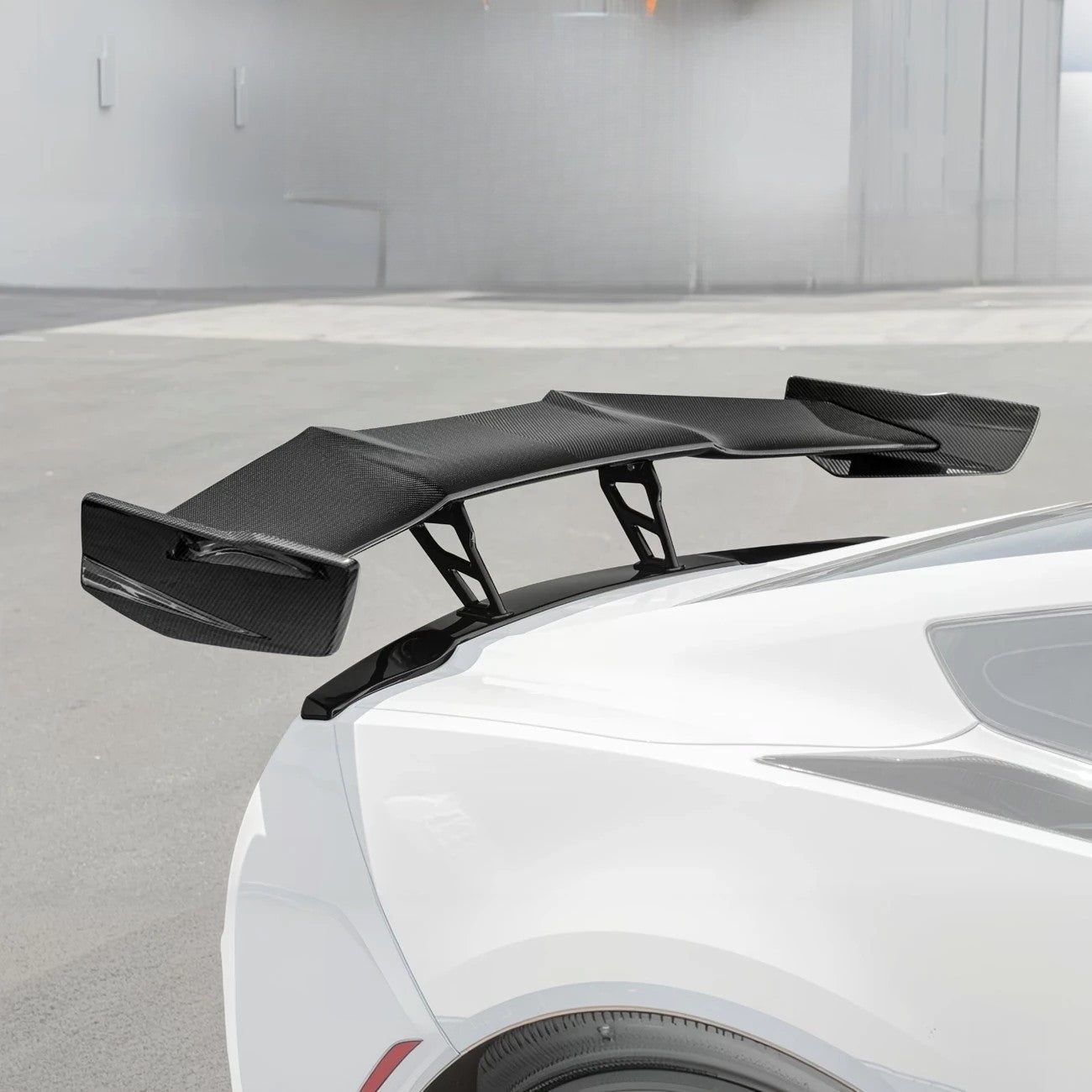 Chevrolet Corvette C7 ZR1 ZTK Style Extended Carbon Fiber Rear Wing Spoiler Kit 2014-2019