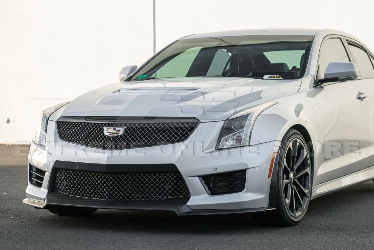 Cadillac ATS-V Track Package Style Dry Carbon Fiber Front Lip & Wheel Arch Extensions 2016-2019