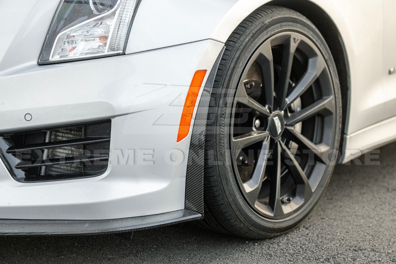 Cadillac ATS-V Track Package Style Dry Carbon Fiber Front Lip & Wheel Arch Extensions 2016-2019
