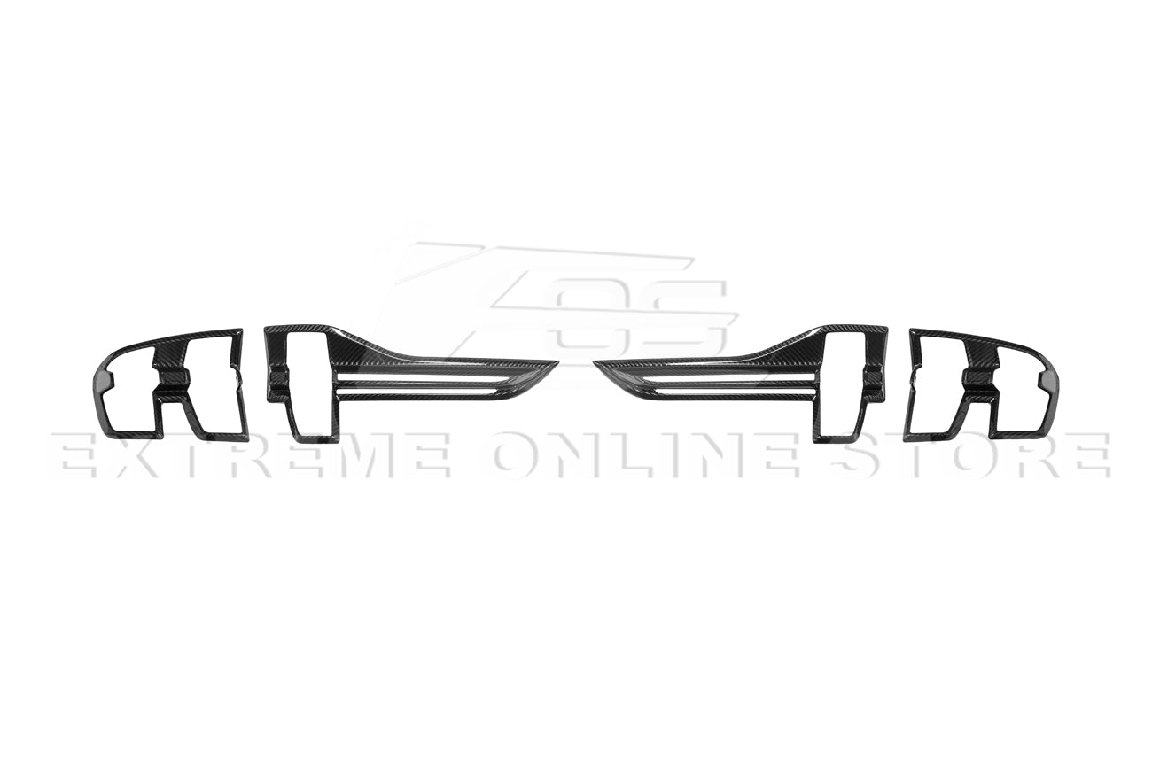 Ford Mustang Mach-E Factory Style Dry Carbon Fiber Rear Tail Light Bezel Covers 2021-Up