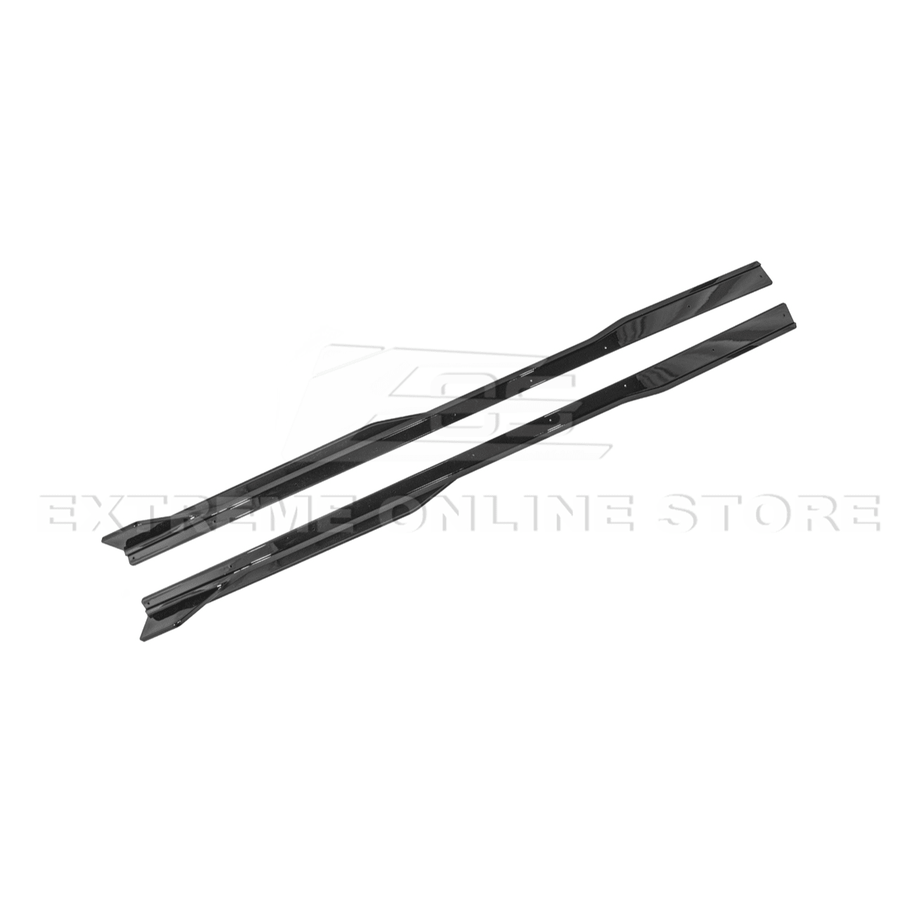 Ford Mustang S650 GT500 Style Gloss Black Add-On Side Skirts Extension 2024-Up