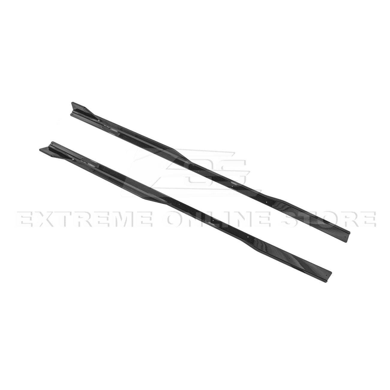 Ford Mustang S650 GT500 Style Gloss Black Add-On Side Skirts Extension 2024-Up