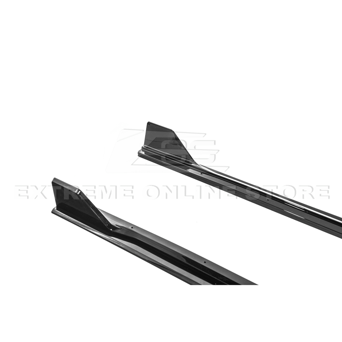 Ford Mustang S650 GT500 Style Gloss Black Add-On Side Skirts Extension 2024-Up